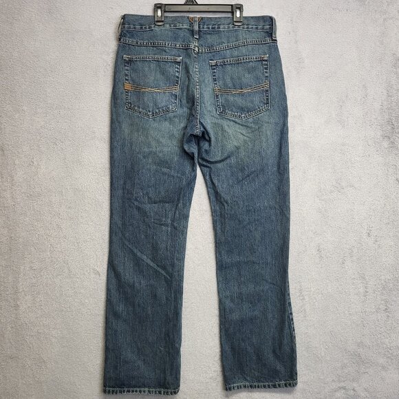 Ariat Jeans Mens 32x32 M5 Slim Straight Western Workwear Cowboy Blue Denim - Picture 3 of 11